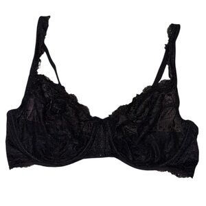 Black lace Balconette Bra
